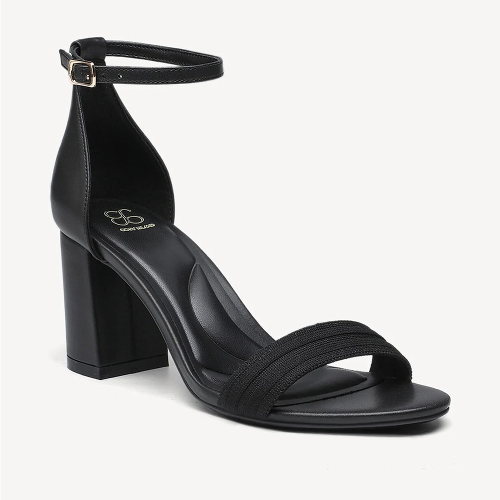 Chic Black Ankle Strap Heels